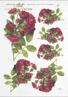 Ryžový papier - A4 - ruže- motív R0332