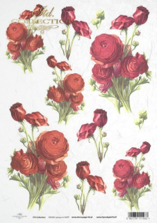 Ryžový papier - A4 - ruže - motív R0420