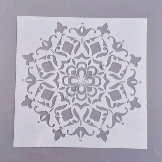 Plastová šablóna 15 x 15 cm - mandala - motív č. 1