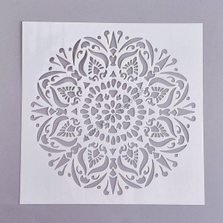 Plastová šablóna 15 x 15 cm - mandala - motív č. 6