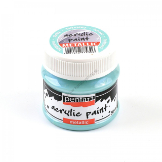 Akrylová farba - metalická - tyrkysová - 50 ml