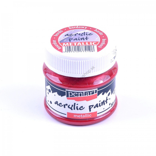 Akrylová farba - metalická - bordová- 50 ml