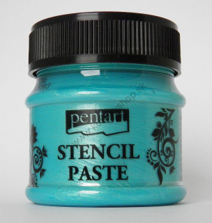 Šablónovacia pasta - perleťová - tyrkysová - 50 ml