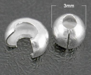 Kryt na stopper 3 mm - striebro -  10 ks