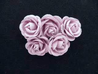 Papierový kvet - ruža - 35 mm - fialová - 5 ks