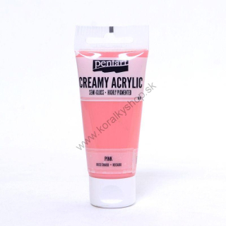 Akrylová farba - krémová - pololesklá - ružová - 60 ml