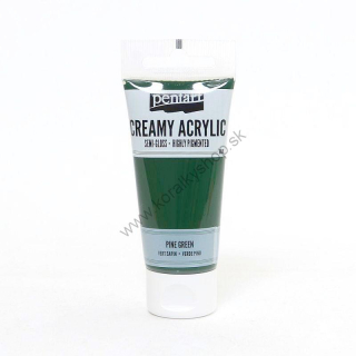 Akrylová farba - krémová - pololesklá - borovicová zelená - 60 ml