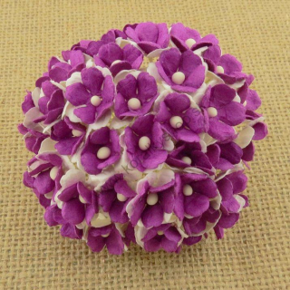 Papierový kvet - sweetheart - 15 mm - ružová - 10 ks