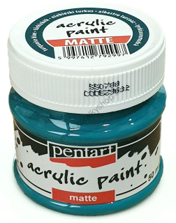 Akrylová farba - matná - 50 ml - tyrkysovomodrá