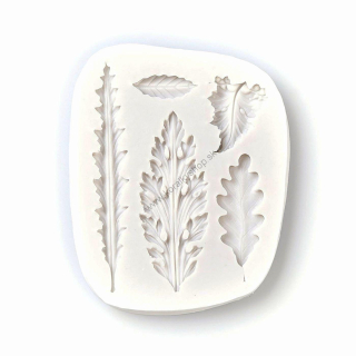 Silikónová forma - listy - 10,6 x 8,7 cm - 5 v 1
