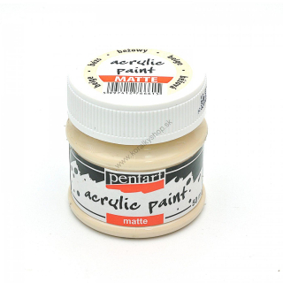 Akrylová farba - matná - 50 ml - béžová