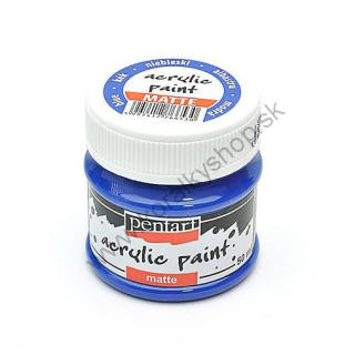 Akrylová farba - matná - 50 ml - modrá