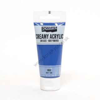 Akrylová farba - krémová - pololesklá - modrá - 60 ml