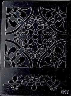 Plastová šablóna A5 - ornamenty - motív S17