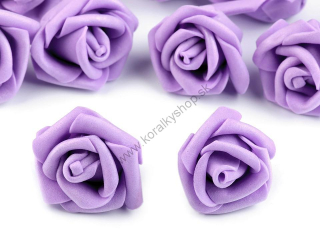 Penová ruža pr. 4 cm - fialová -1 ks