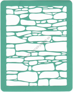 Samolepiaca šablóna - 20x16 cm - kamenná stena