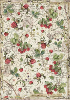 Ryžový papier - A4 - Forest raspberry