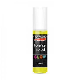 Farba na textil PENTART - svietiaca v tme - žltá - 20 ml