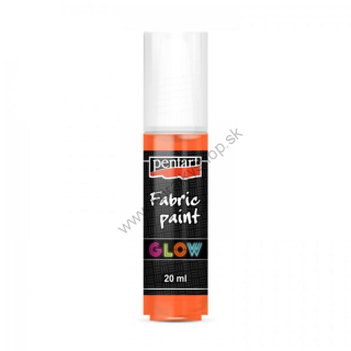 Farba na textil PENTART - svietiaca v tme - oranžová - 20 ml