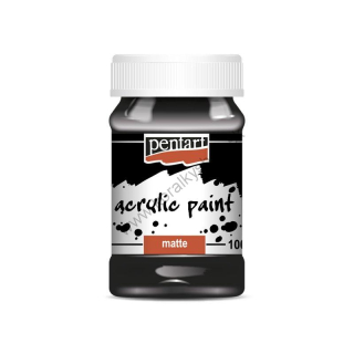 Akrylová farba - matná - 100 ml - čierna