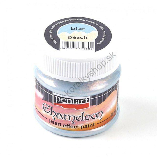 Akrylová farba - chameleon - 50 ml -  modro-broskyňová