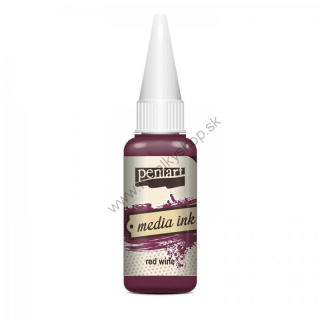 Atrament MEDIA INK - červené víno - 20 ml