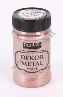 Dekor Metal - matná farba - ružové zlato - 100 ml