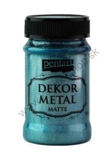 Dekor Metal - matná farba - tyrkysová - 100 ml