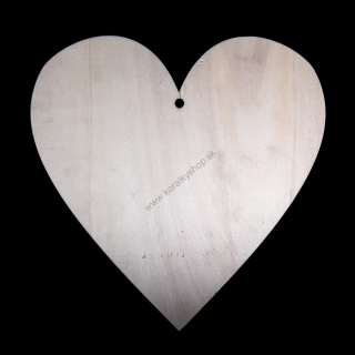 Drevená doska - srdce - 30 x 30 x 0,8 cm