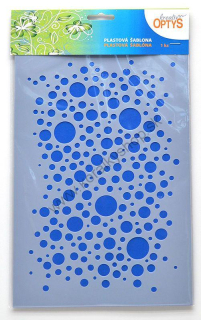 Plastová šablóna - 20 x 30 cm - bubliny