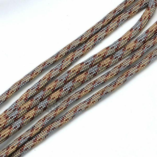 Paracord - pr. 4 mm - hnedá - sivá - 1 m