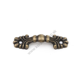 Kovová rúčka - 42 x 12 mm - starobronz - 1 ks
