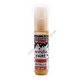 Akrylová farba - metalická - zlatá - 20 ml