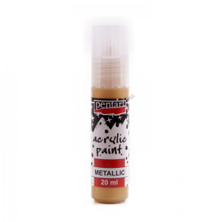 Akrylová farba - metalická -  antická zlatá - 20 ml