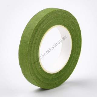 Floristická páska š. 12 mm -  zelená - 1ks