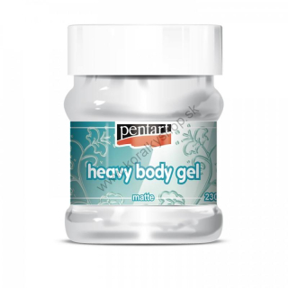 Hustá gélová pasta - heavy body gel - priehľadná - matná - 230 ml