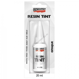 Tekuté farbivo do živice - nepriehľadné - biela - 20 ml
