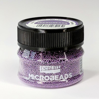 Sklenené mikroguličky - fialová - 40g
