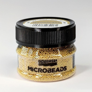 Sklenené mikroguličky - zlatá - 40g