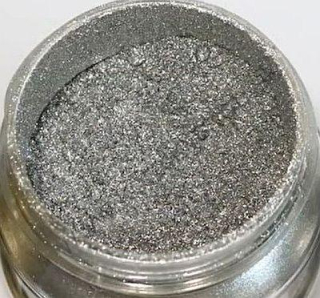 Pigmentový metalický prášok - trblietavá strieborná - 8 g