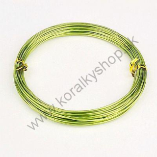 Hliníkový drôt 1,5 mm/10m - sv. zelená