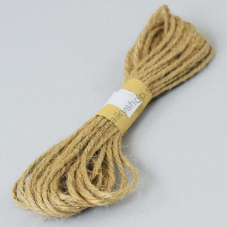 Jutové lano - pr. 3 mm - prírodná - 3 m