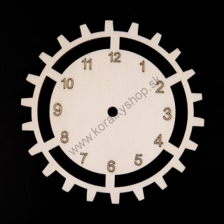 Drevený základ na hodiny - ozubené koleso - pr. 15 cm
