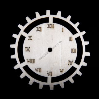 Drevený základ na hodiny - ozubené koleso 1 - pr. 15 cm