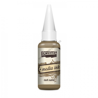 Atrament MEDIA INK - tmavá piesková - 20 ml