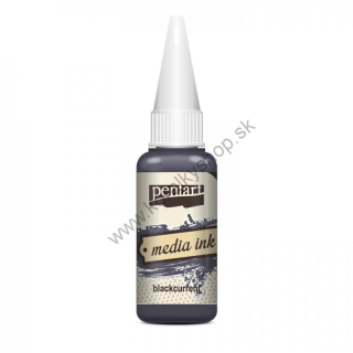 Atrament MEDIA INK - čierna ríbezľa - 20 ml