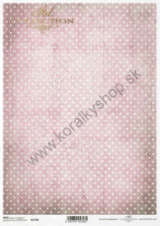 Ryžový papier - A4 - vintage bodky  - motív R1738