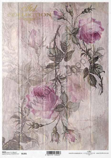 Ryžový papier - A4 - kvety - motív R1391