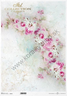 Ryžový papier - A3 - akvarelové kvety - motív R0520L