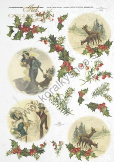 Ryžový papier - A4 - vianočný motív - motív R0178
